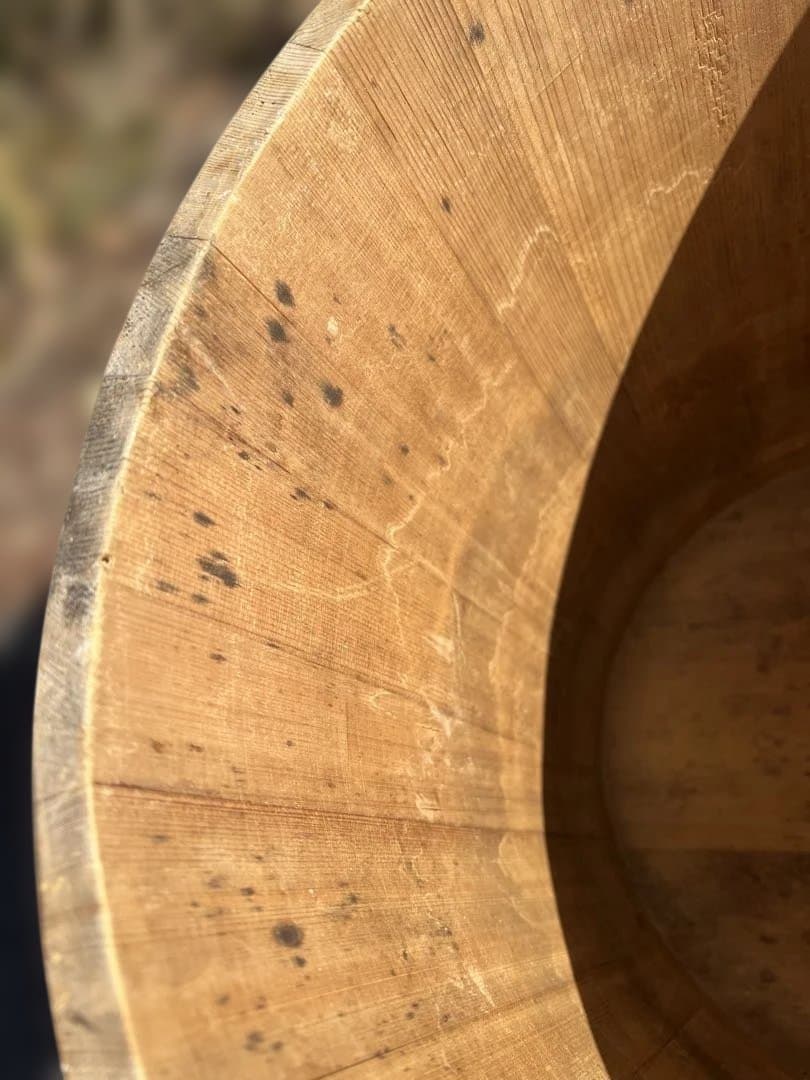 漬物樽　木製　蓋付き③