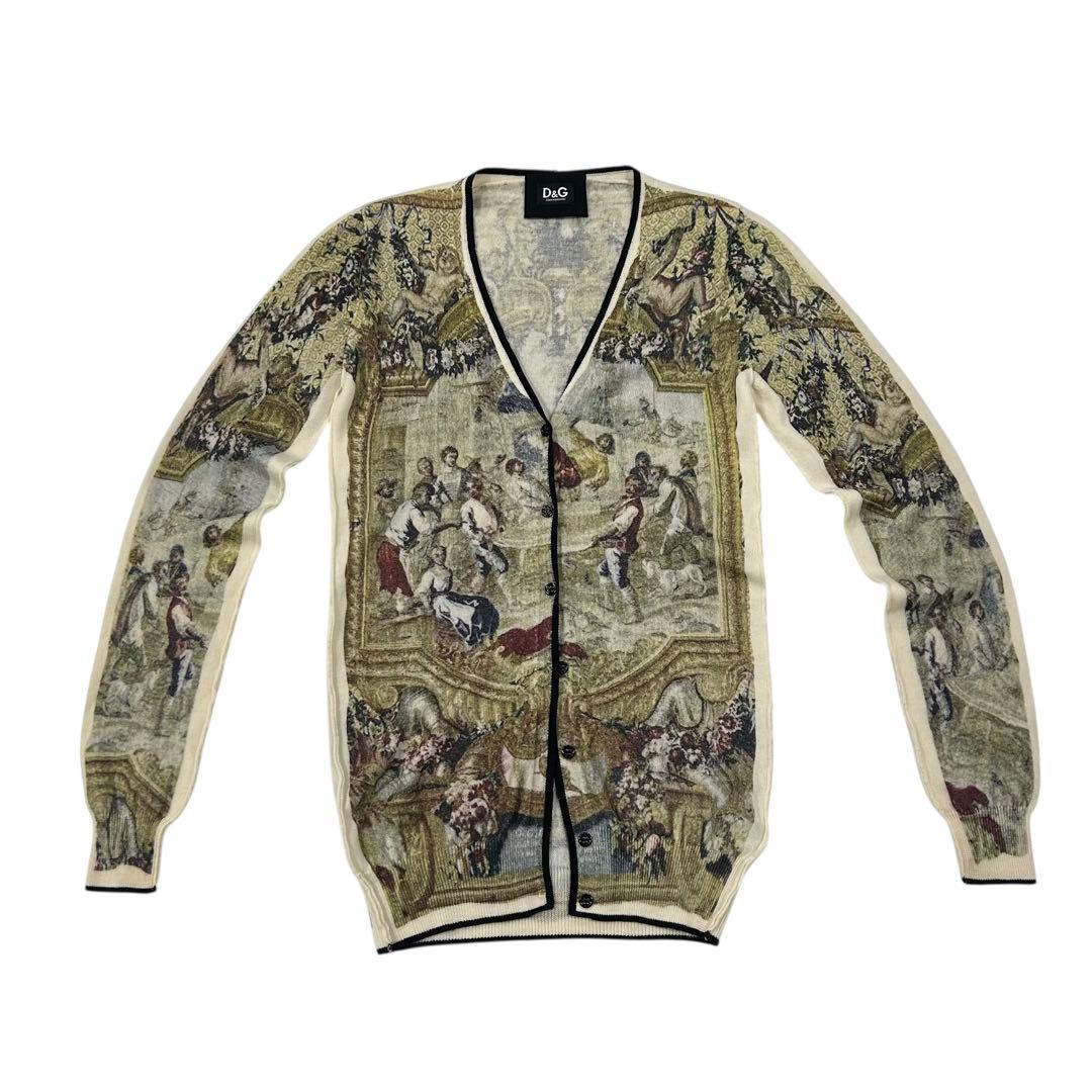 DOLCE&GABBANA 西洋絵画 ニットカーディガン