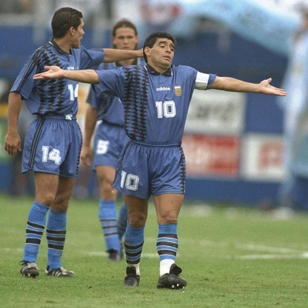 【★アルゼンチン代表】 adidas 古着 サッカー 94年 ユニフォーム XL