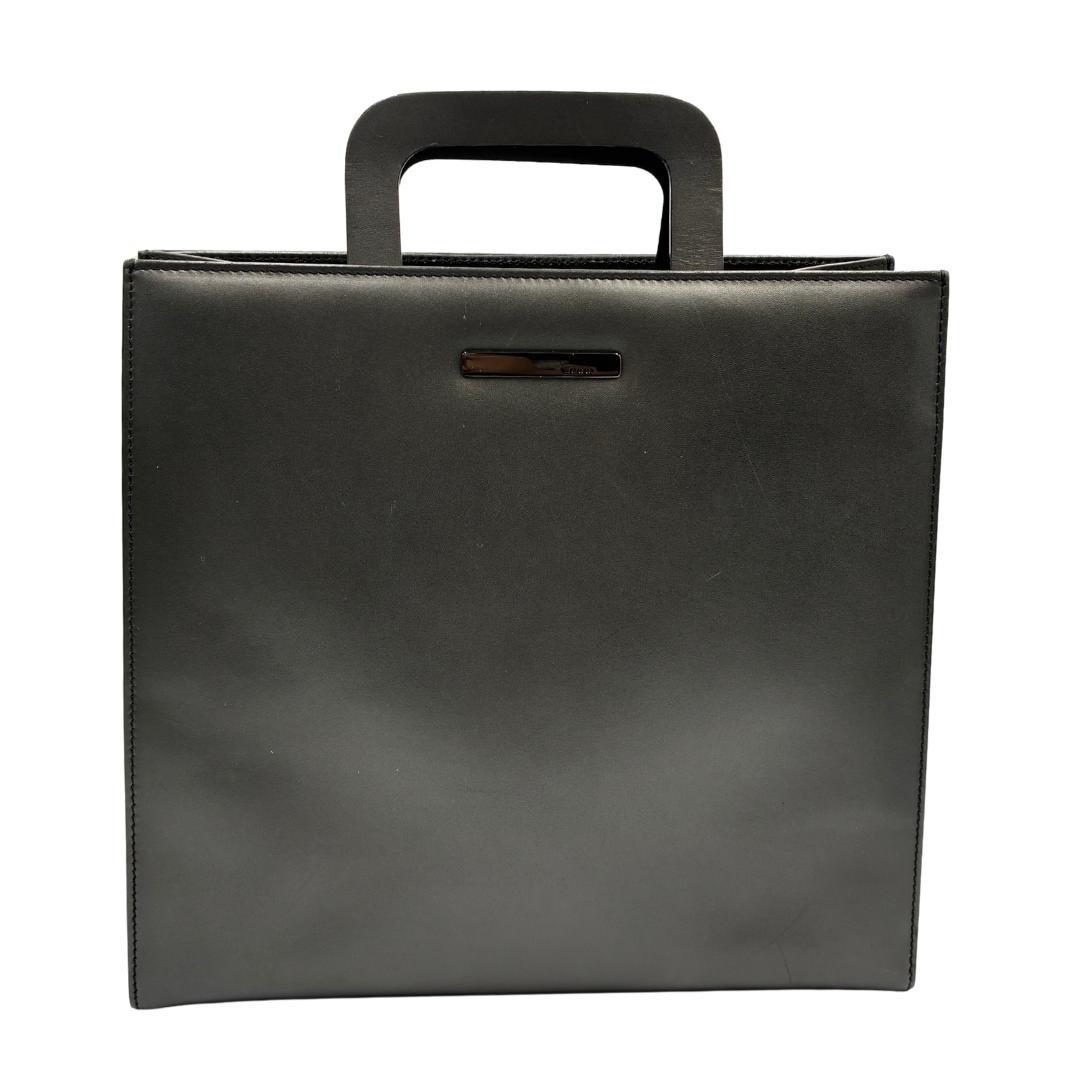 GUCCI グッチ レザートートバッグ ブラック A4収納可