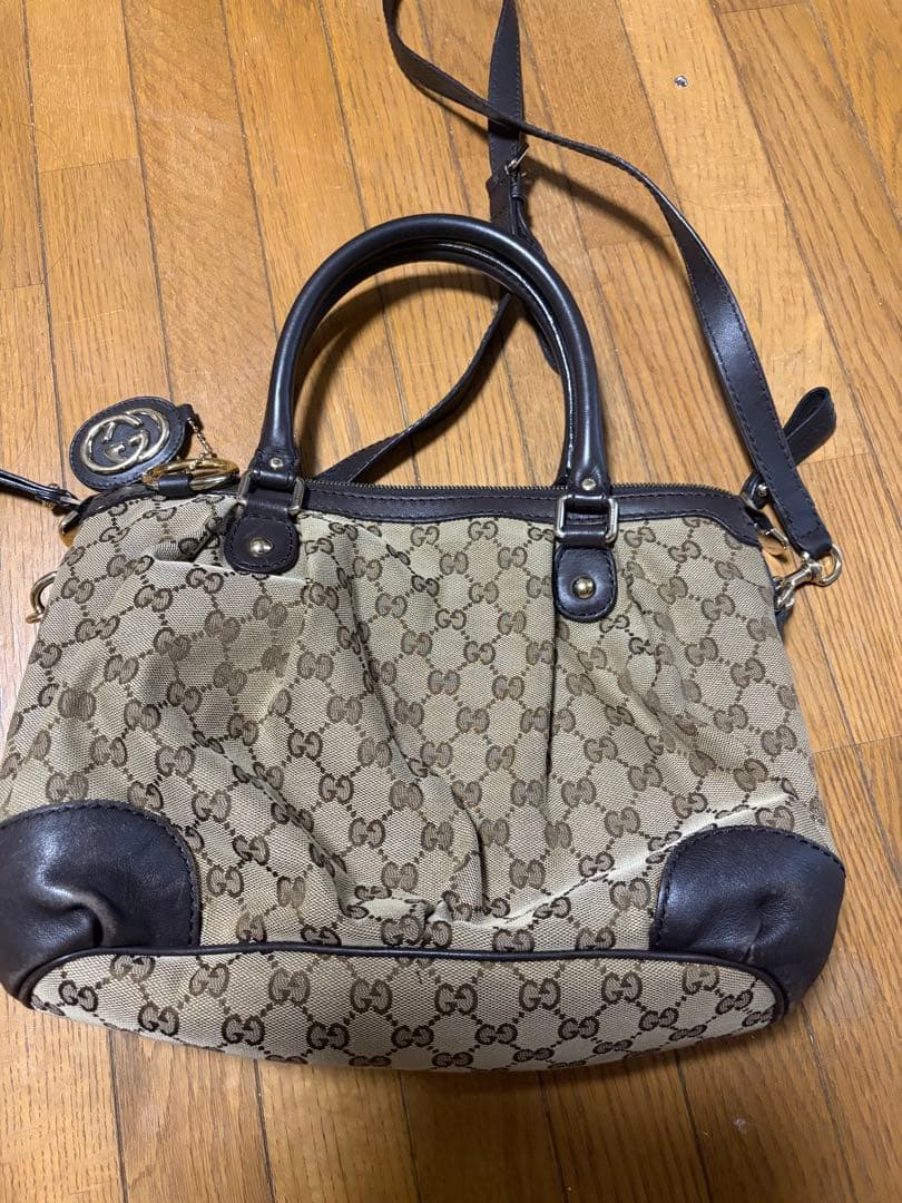 GUCCI ショルダーバッグ ベージュ/ブラウン