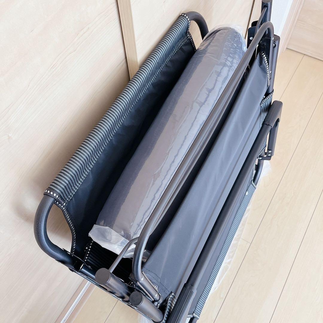 折りたたみベッド 簡易ベッド 折り畳み 室内 黒 ブラック 家具