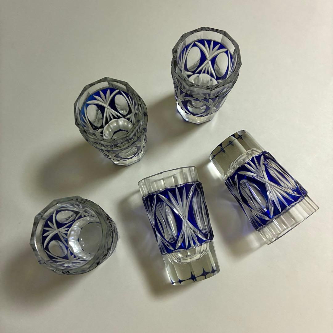 昭和初期　切子のショットグラス　　　和ガラス