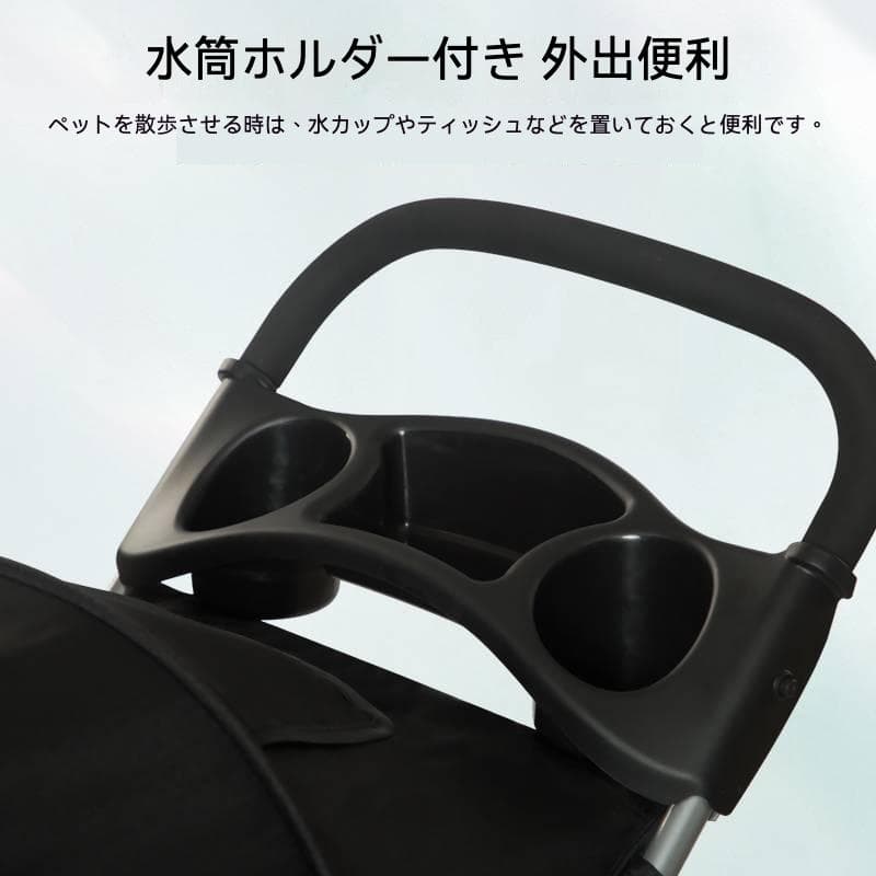 ワンタッチ折りたたみ式4輪ペットカート