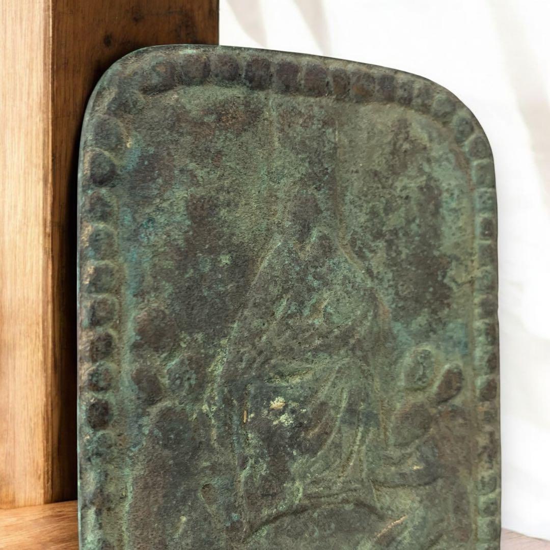 M463❀【本物】隠れキリシタン 踏み絵 聖母子像 銅製 絵踏 聖母マリア 青銅