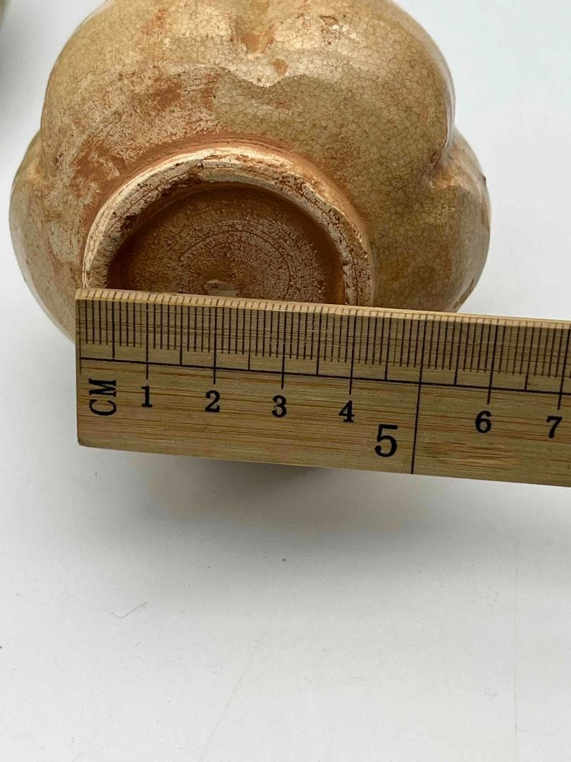 宋時代　白磁 青白磁瓜棱壺二個　茶入れ　煎茶道具　唐物(C-59)