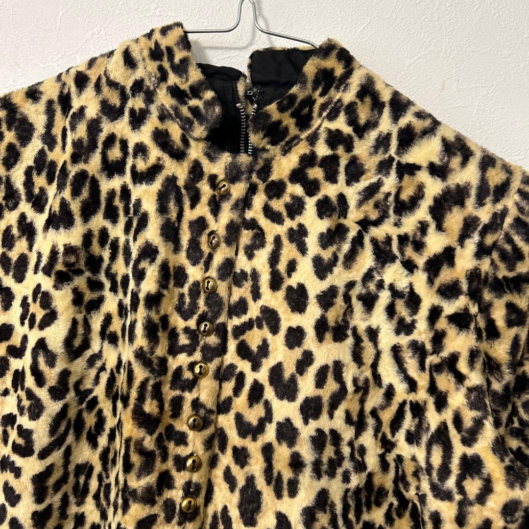 60'svintageレオパードワンピース 50’sロカビリー　モッズ　豹柄