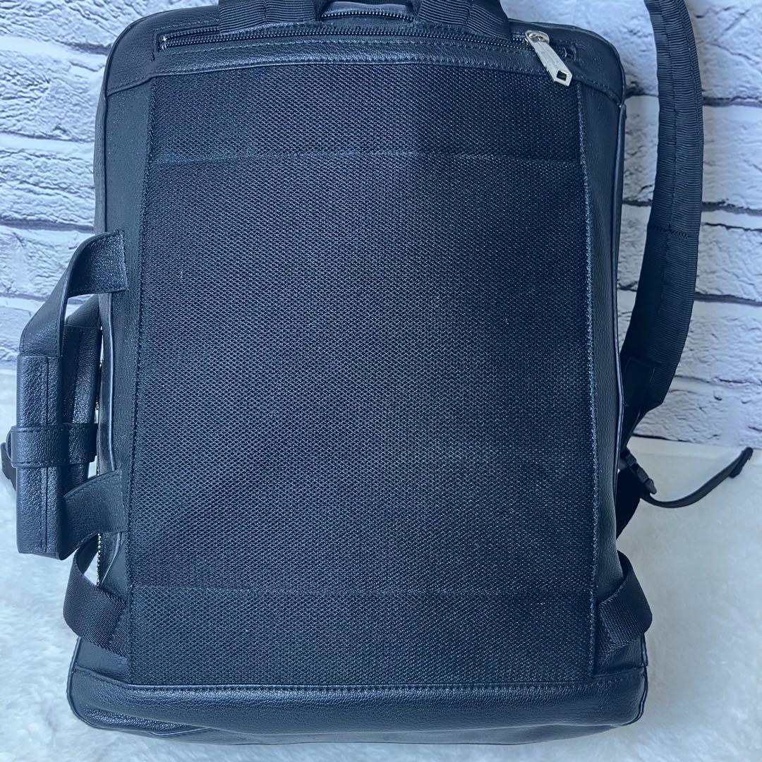 ポールスミス 3way ビジネスバッグ 本革 レザー マルチストライプ 黒