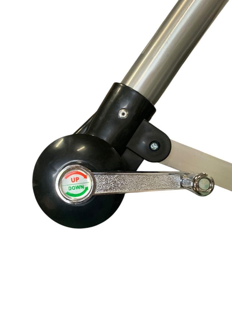 【開封済・未使用】大型パラソル オフホワイト ベースなし ハンドル式 庭 ＃2