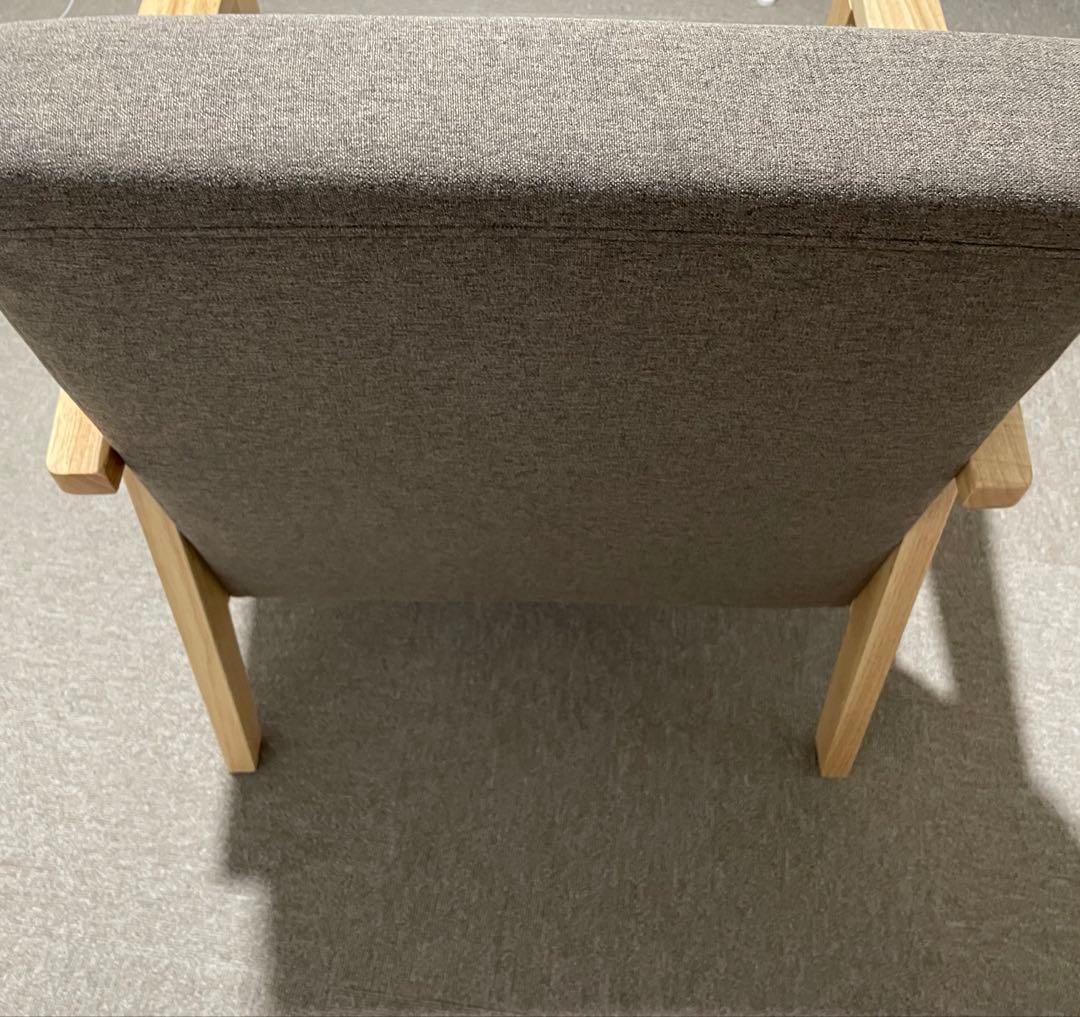 ソファー 1人掛け ファブリック 肘付き 天然木 モカブラウン