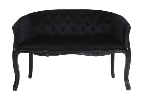 ソファ 2シーター 2人掛け ラブソファ ブラック クラシック 17713SF