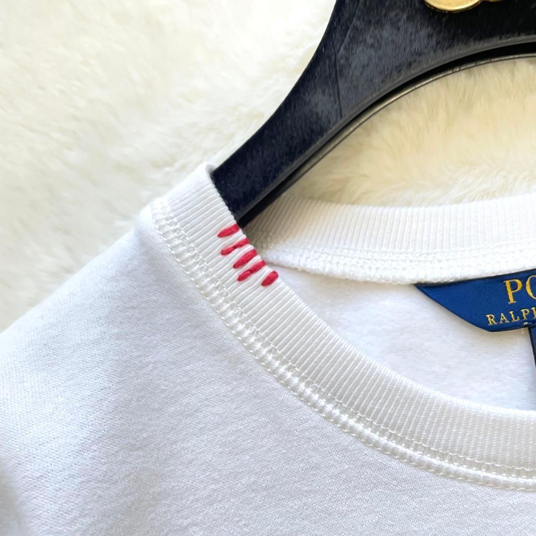 美品 ラルフローレン ポロベア スウェット ホワイト