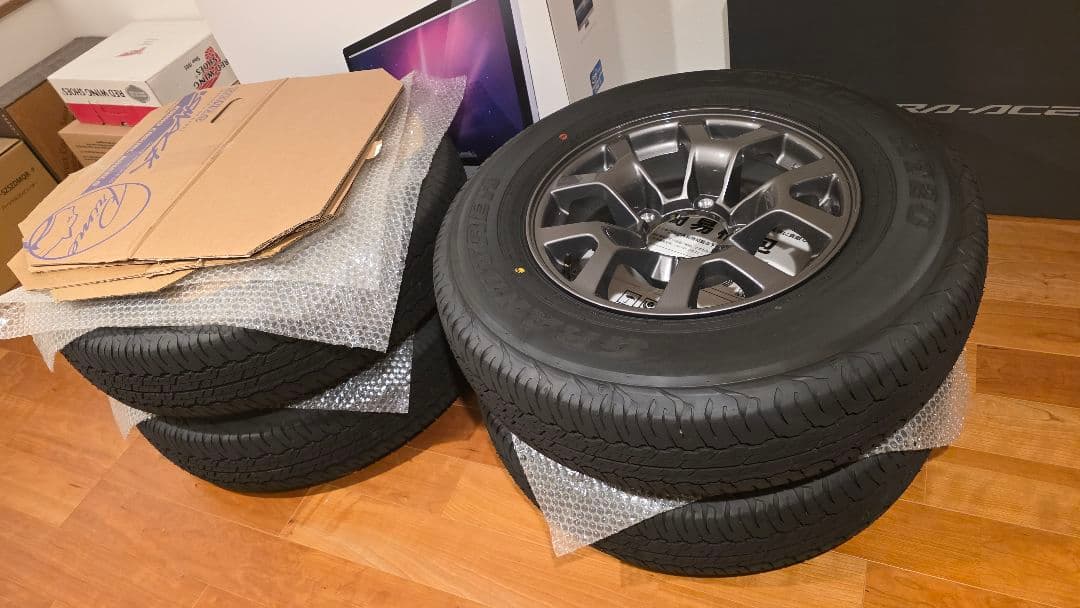 ジムニーシエラ 純正ホイール タイヤ 4本セット 195/80R15 新車外し