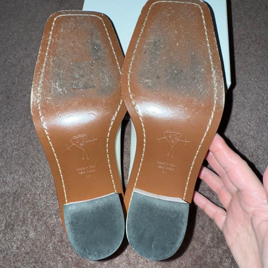 プランシー PLAN C 白レザーヒールシューズ　marni