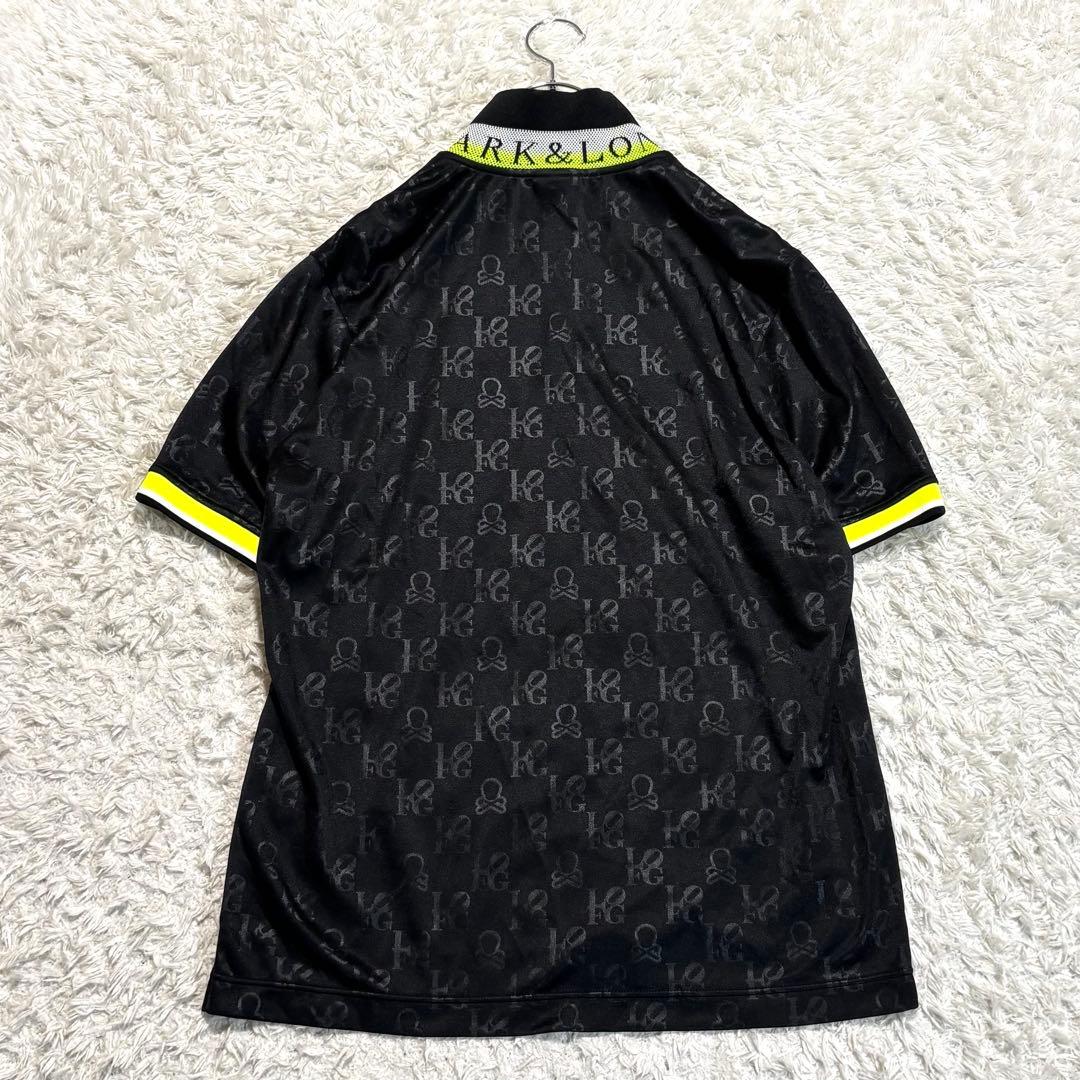 【新品同様】 現行品 マークアンドロナ ポロシャツ ロゴプレート 50 XL 黒