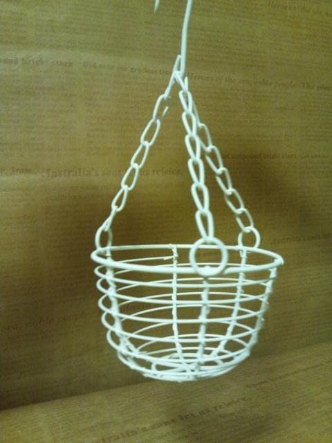 5個セット＊ アンティーク ハンキング バスケット ＊ ホワイト