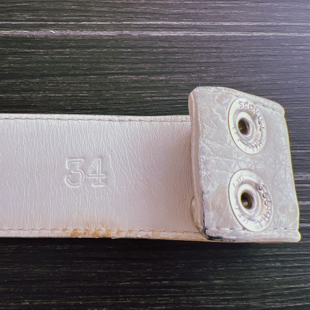 Y クロムハーツ レザーベルト 黒・白・茶