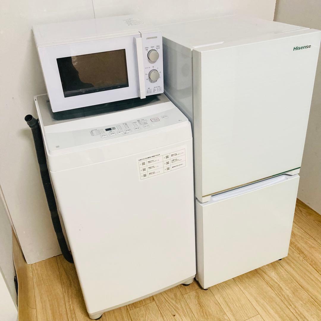 美品ガラストップ冷蔵庫含む一人暮らし家電セット❗️大阪、大阪近郊配送無料