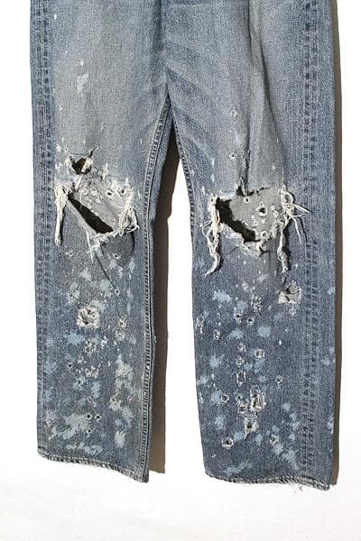 DAIRIKU ダイリク Damage Straight Denim Pants