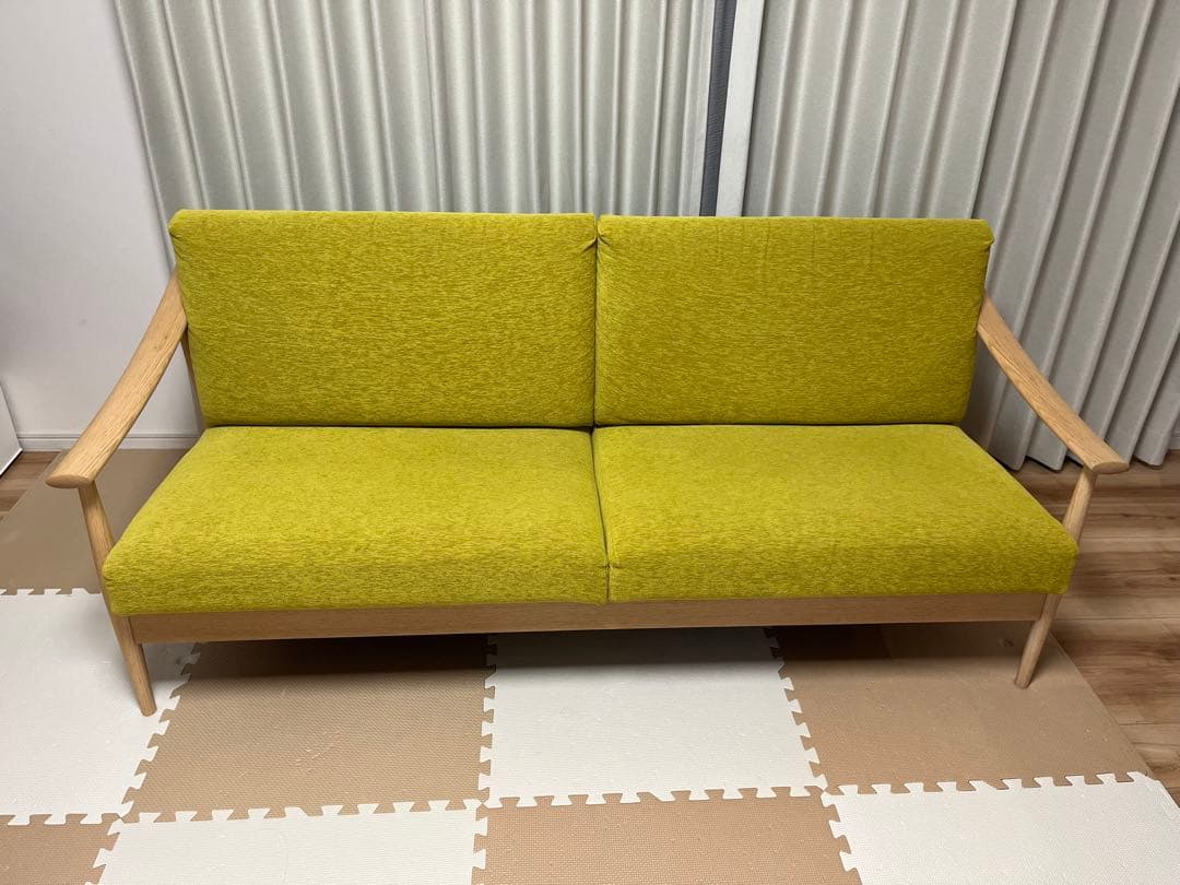 日進木工×TWO-ONE STYLE　3人掛けソファ『ブランカ』