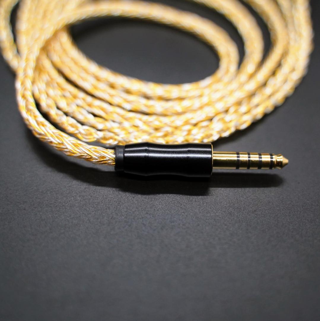 【1点のみ】16芯 超希少 銀線＆金線撚り合わせ 0.78 2ピン/4.4mm