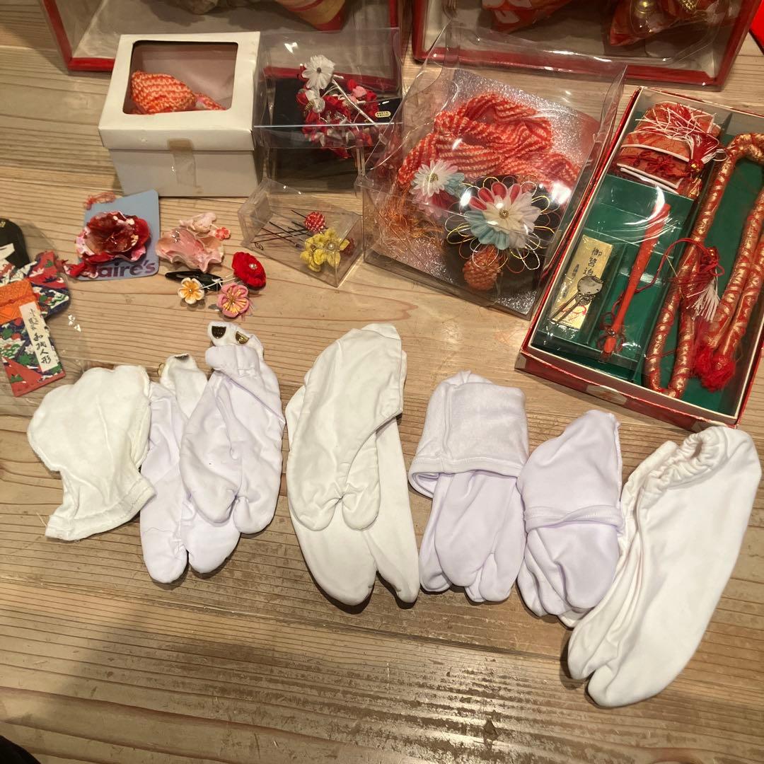 即日発送　七五三 帯　髪飾り 足袋　草履　まとめ売り　女の子　はこせこセット