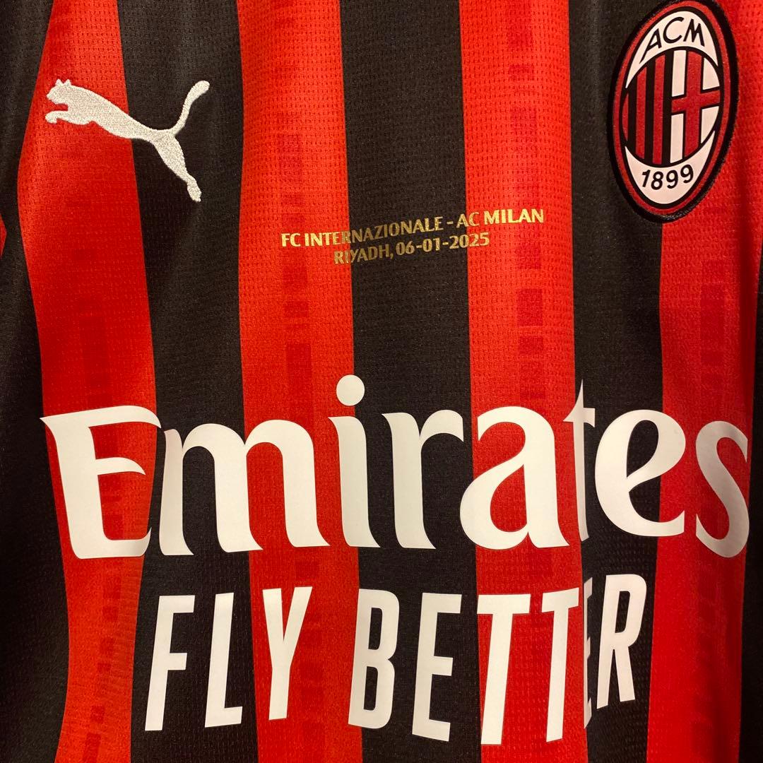 ラインデルス　ACミラン　24/25　ホーム　スーペルコッパ・イタリア決勝仕様