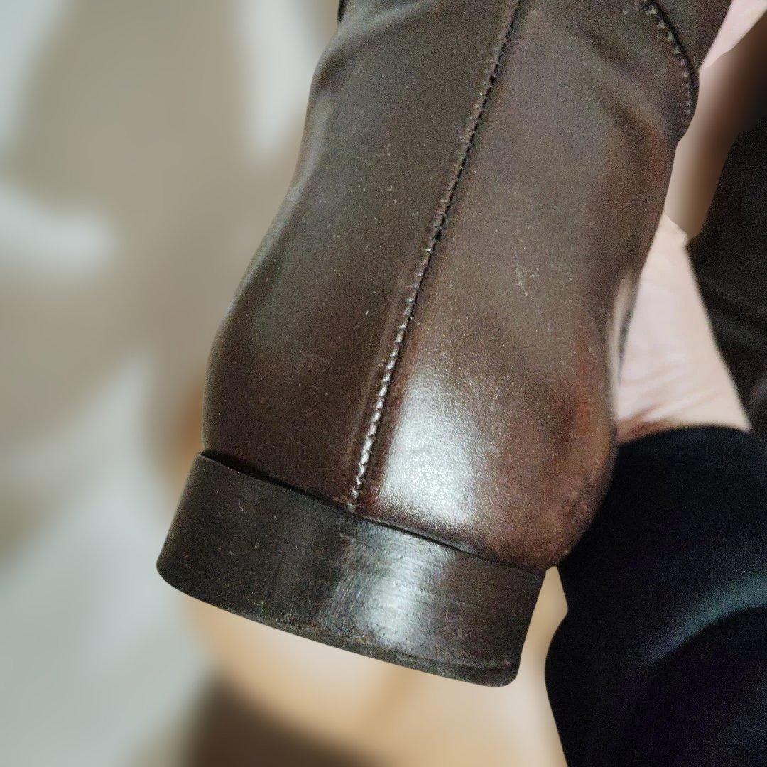 hane様2点おまとめセルジオロッシ　レザーロングブーツ茶37　レディニット