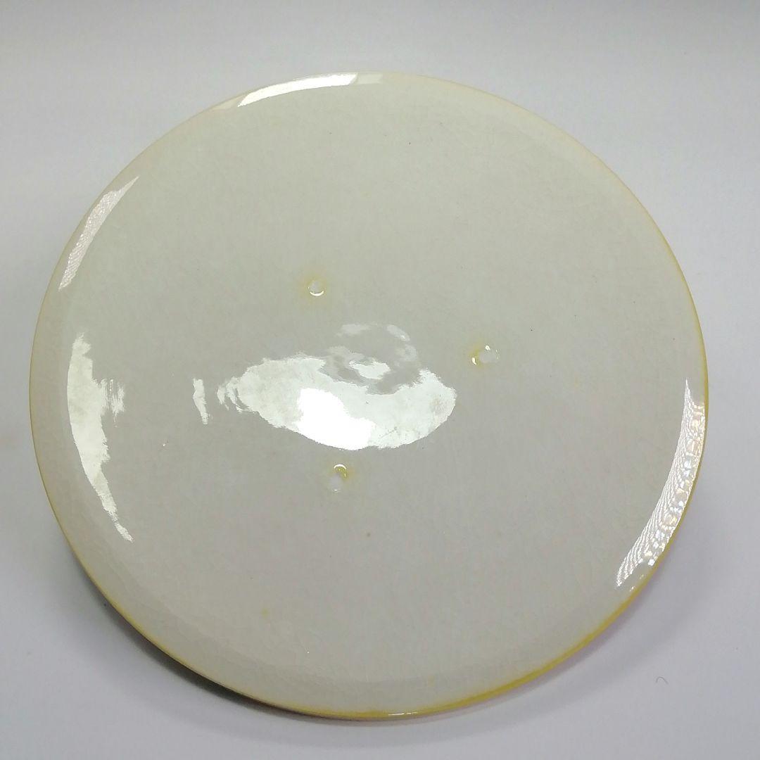 Ｓ４６４　水指　『古代黄交趾菱形草花紋』『中村翠嵐造』　共箱　茶道具