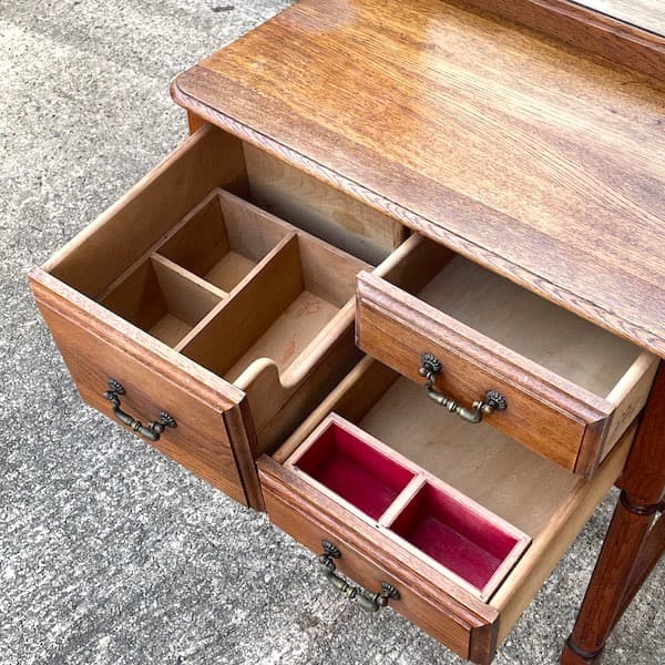 ジャパンビンテージ　天然木ドレッサー　オーク材　Najico　ナジコ　鏡台