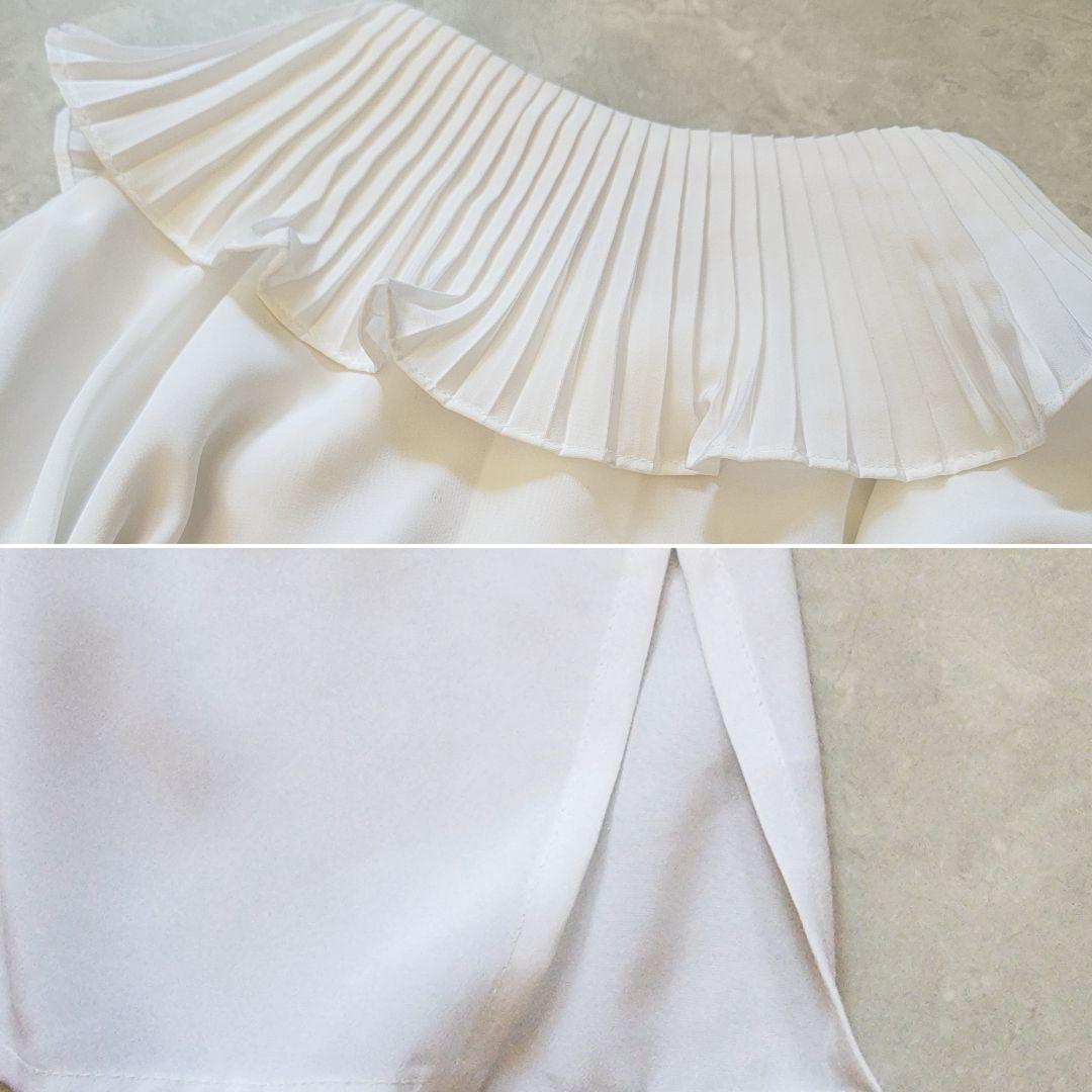 マリナリナルディ●プリーツフリルが素敵♪ボウタイリボンブラウス/イタリア製 3L