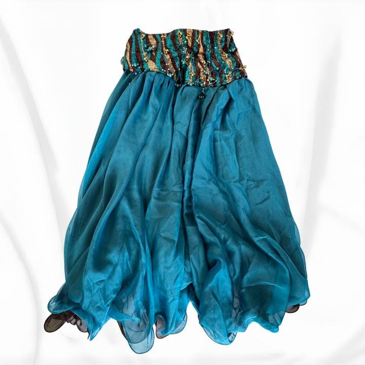 【送料無料】サハルオカーシャ Sahar Okasha ベリーダンス 衣装 青