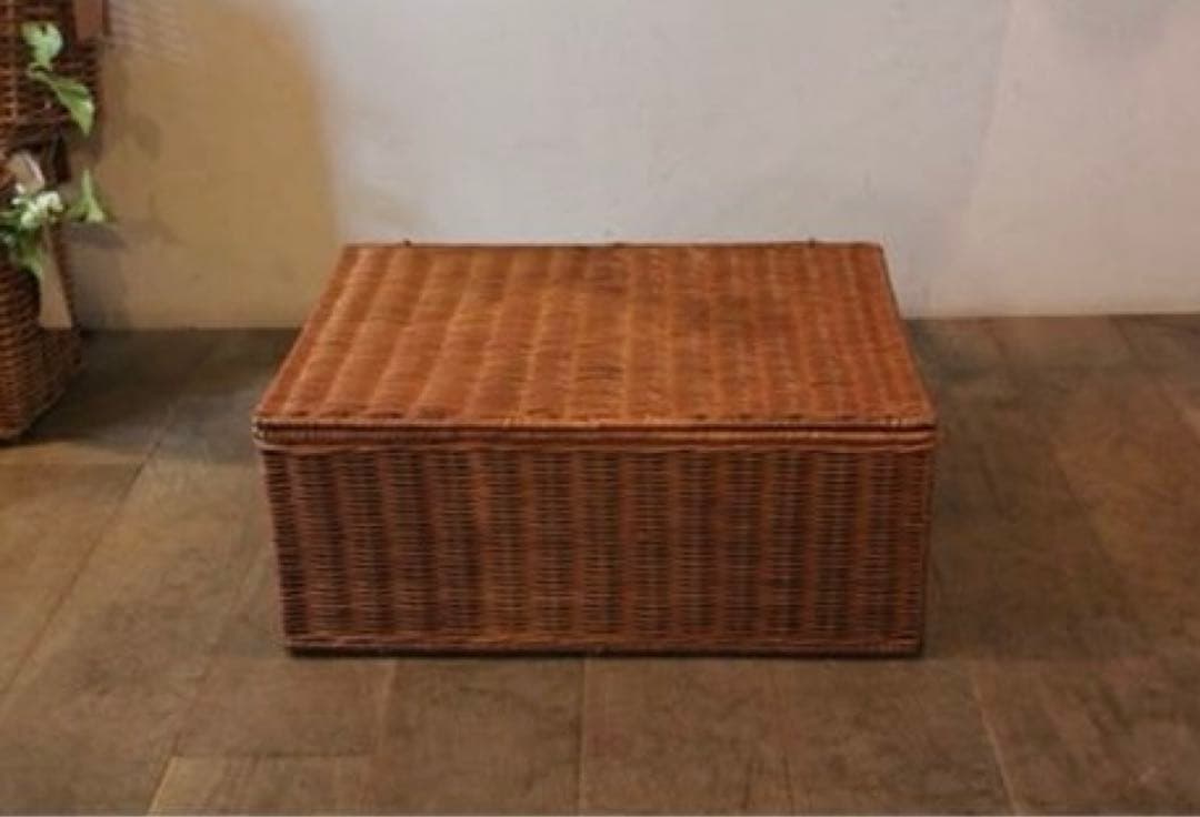 Madu / マディフリーボックス 蓋付き柳素材の収納スクエアバスケット