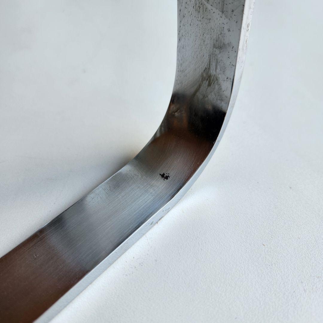 希少　ポストモダン　サイドテーブル　コーヒーテーブル　シルバーx白　45x45