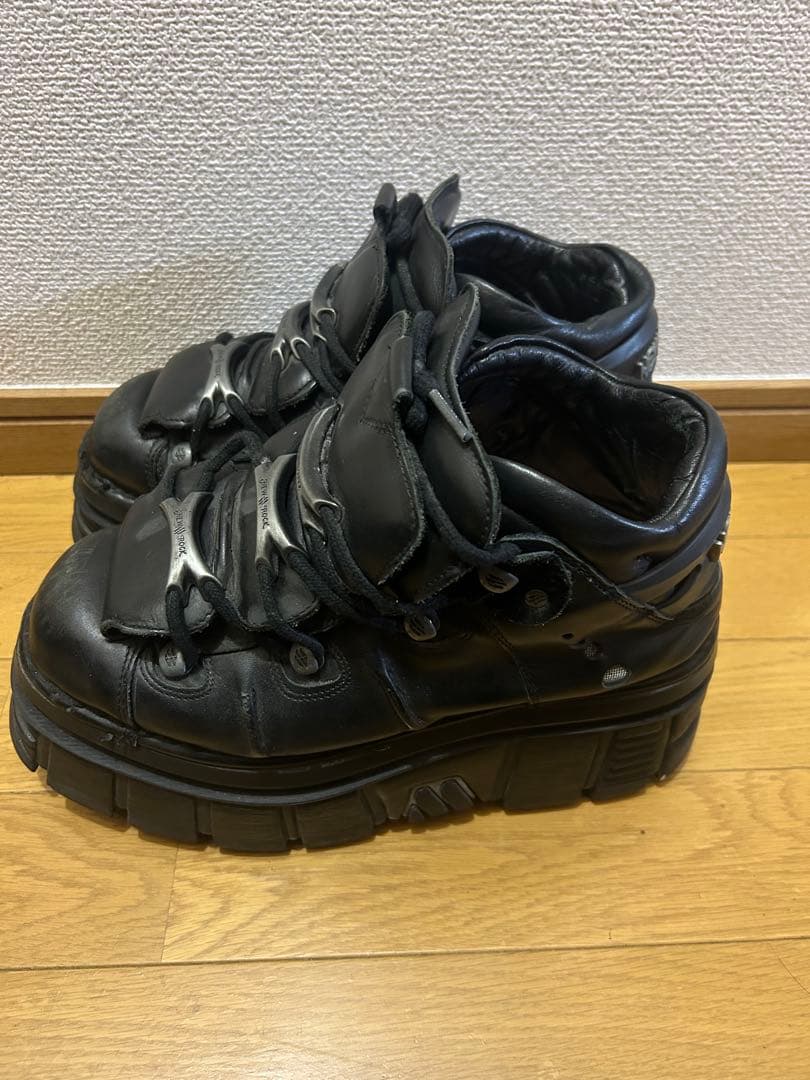 NEW ROCK ブラック 厚底ブーツ
