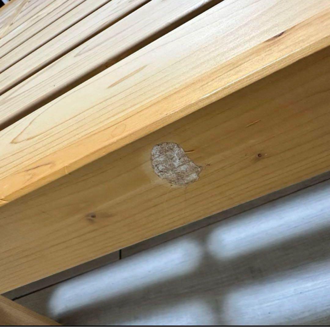 ひのき無垢材 セミダブルベッドフレーム 木製 日本製