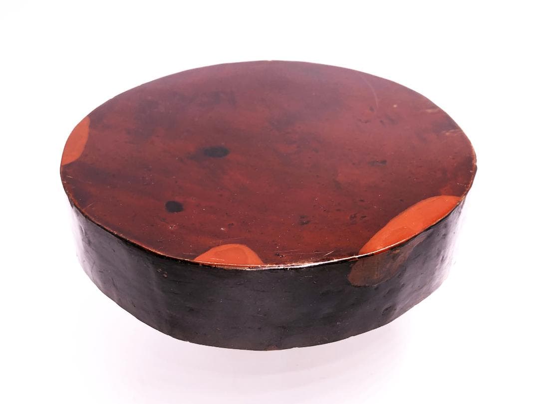 【 黒色澄泥硯 】　本阿弥光悦 作/土佐光起 下絵　伝世品　　O1205E