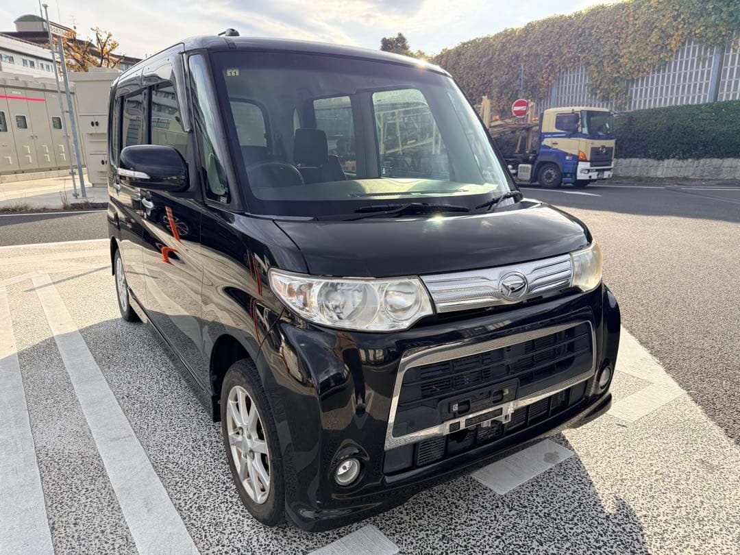 ダイハツ タントカスタム 車検 ナビ フルセグ 軽自動車 スマートキー ブラック