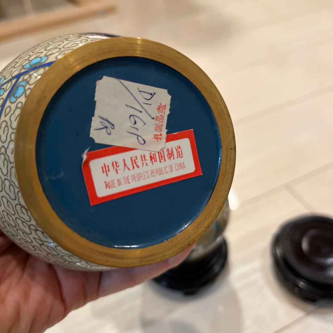 中国古美術　骨董品　景泰藍　七宝焼