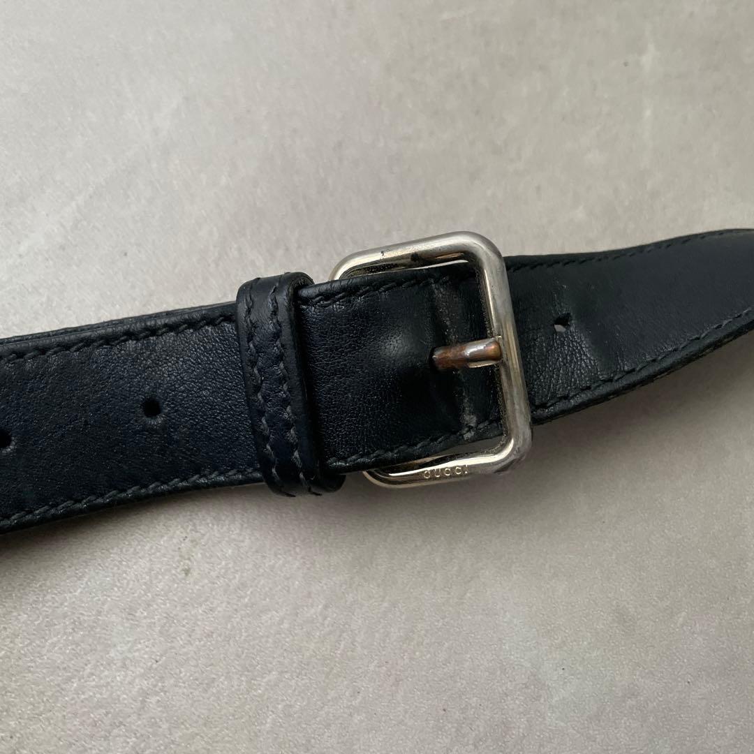 グッチ GUCCI レザー ショルダーバッグ GG サコッシュ ブラック