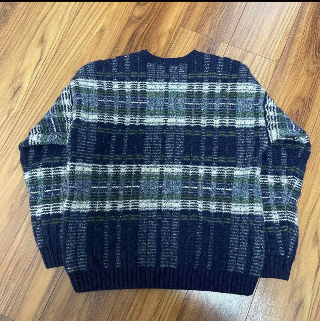 80s エルエルビーンセーター ニット M スコットランド製 紺 ネイビー