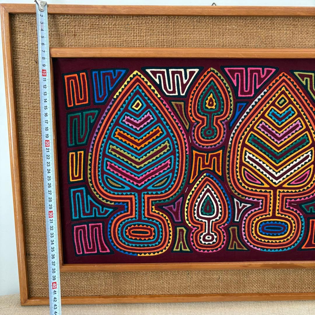 モラ　刺繍　ビンテージ極上品　額装済み