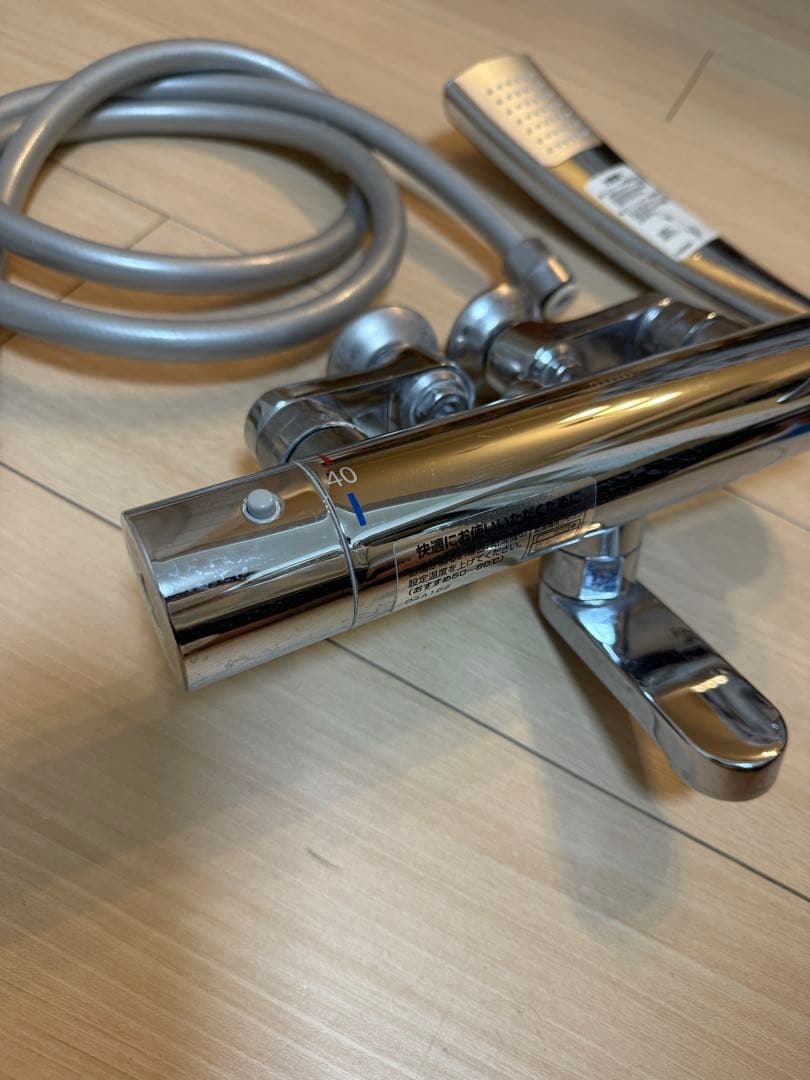 TOTO サーモスタット混合水栓 TBV03401J1 シャワーヘッドホース付き