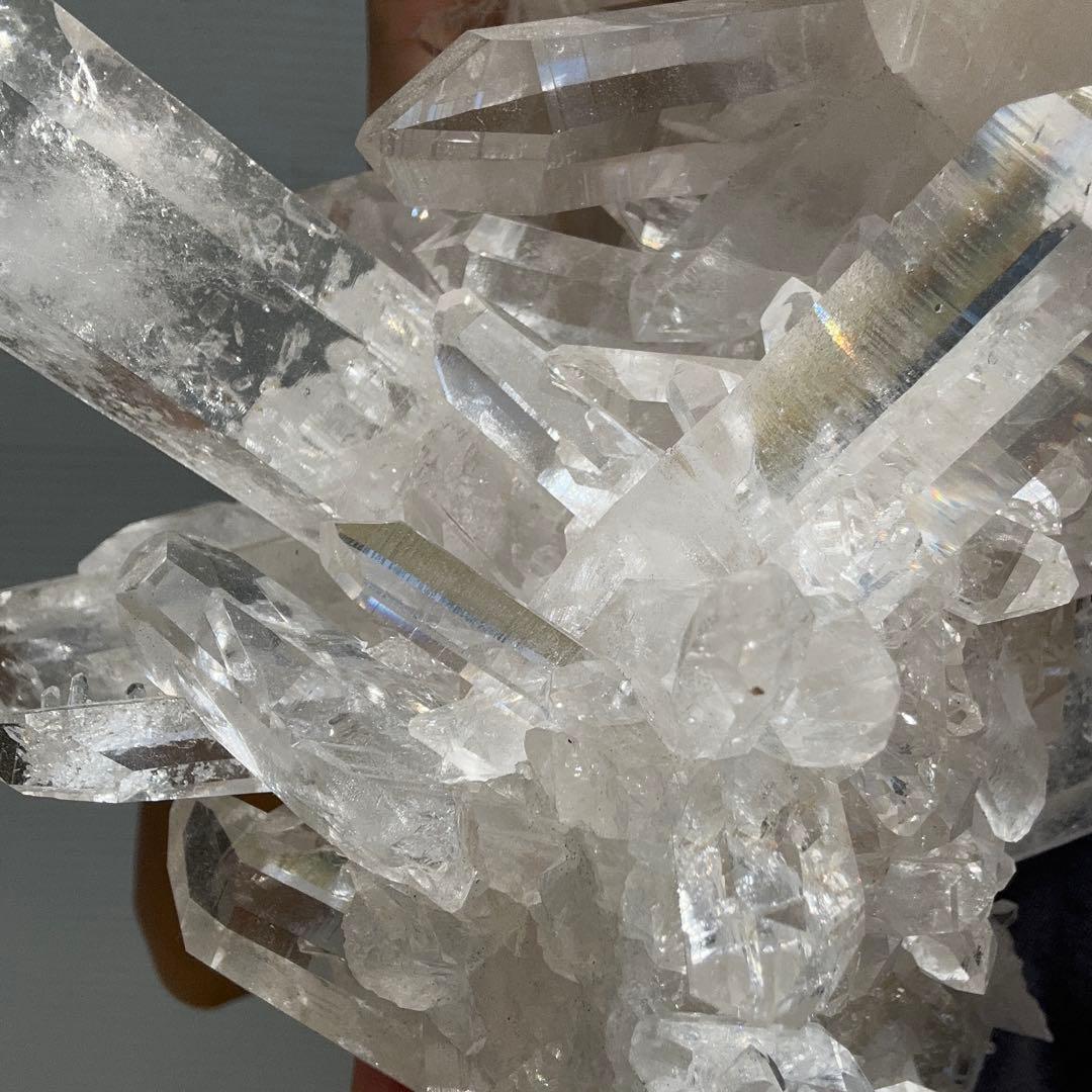 【ヒマラヤ水晶 インド マニハール産 ♡ 透明度高！ 水晶クラスター】