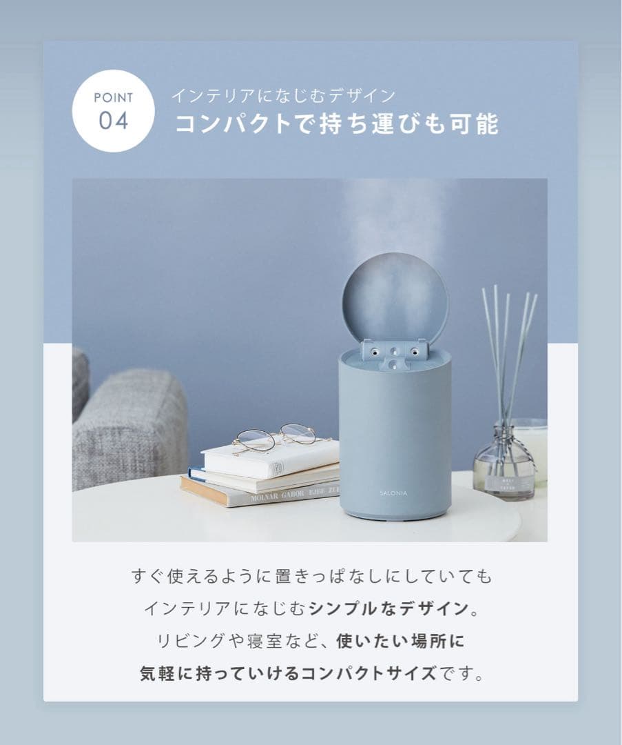 【新品、未使用】SALONIA ピュアブライトスチーマ　グレー