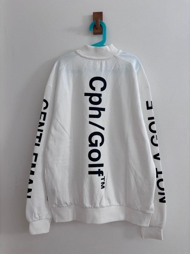 ロゴモックネックシャツ　ホワイト　M