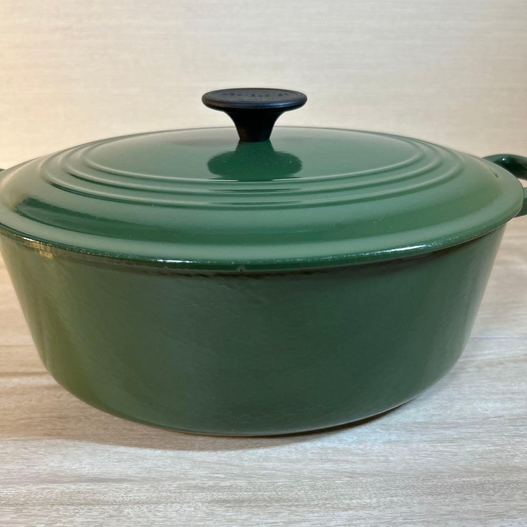 ルクルーゼ　ココットオーバル　27cm モスグリーン　グリーン　両手鍋　鍋