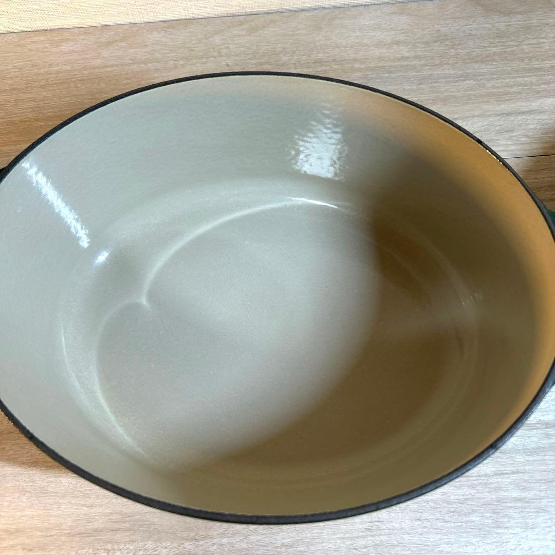 ルクルーゼ　ココットオーバル　27cm モスグリーン　グリーン　両手鍋　鍋