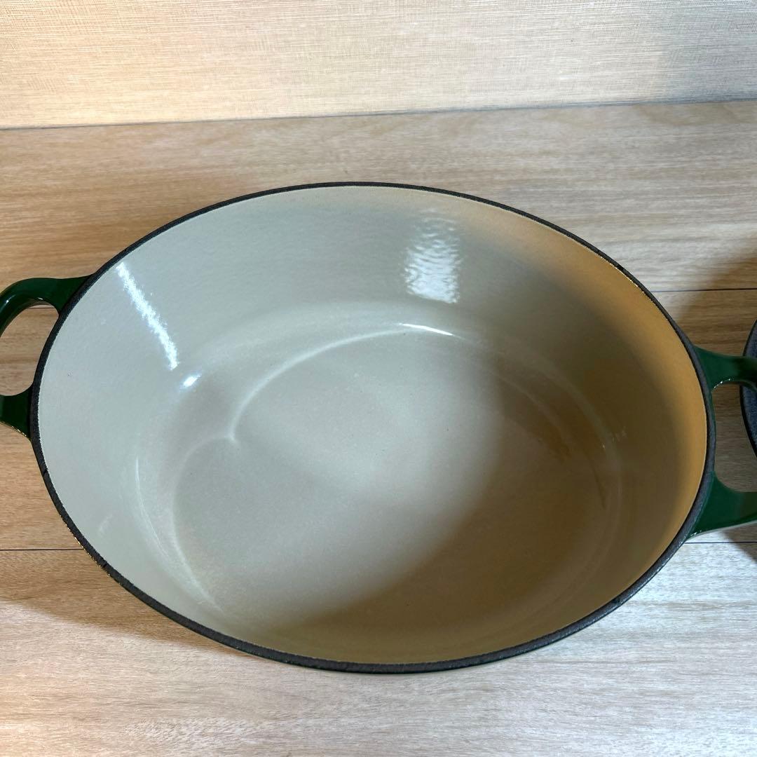 ルクルーゼ　ココットオーバル　27cm モスグリーン　グリーン　両手鍋　鍋