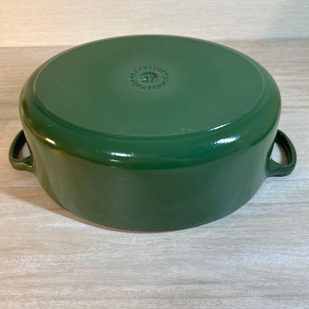 ルクルーゼ　ココットオーバル　27cm モスグリーン　グリーン　両手鍋　鍋